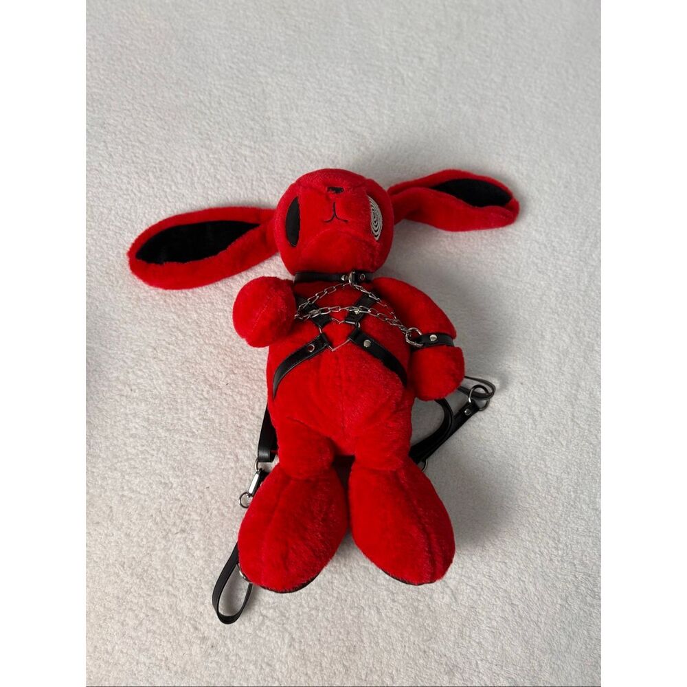 Dolls Kill/Club Exx Faux Fur Bunny Backpack - Red - Picture 9 of 9